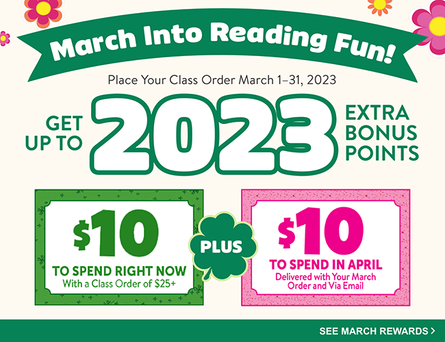 GET UP TO 2023 EXTRA BONUS POINTS, PLUS $10 TO SPEND RIGHT NOW AND $10 TO SPEND IN APRIL