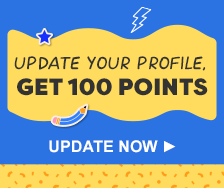 Update your profile, get 100 points.