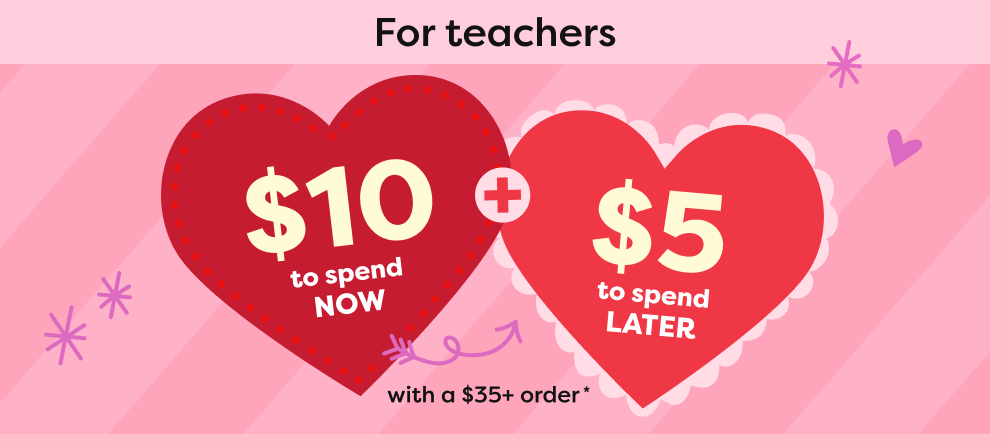 $10 to spend NOW + $5 to spend LATER with a $35+ order* $10 to spend NOW + $5 to spend LATER with a $35+ order*